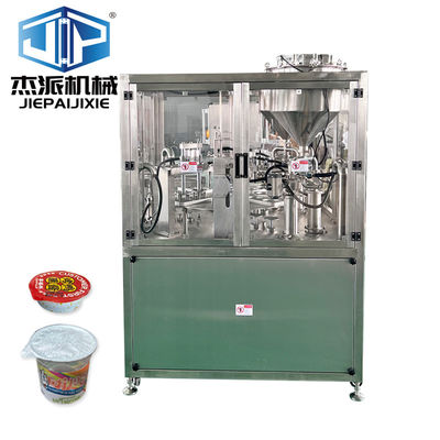 شراء الآلي PLC HMI التحكم الزبادي عصير الماء الصلصة العسل كريم ملء وختم آلة online manufacture