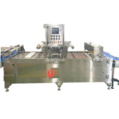 2.2kw MAP Tray Sealer Machine نظام إغلاق طبق الأرز مع نظام تحكم PLC